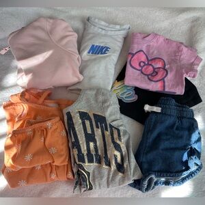 2T toddler bundle (3 dresses, hoodie, 2 shirts, shorts)